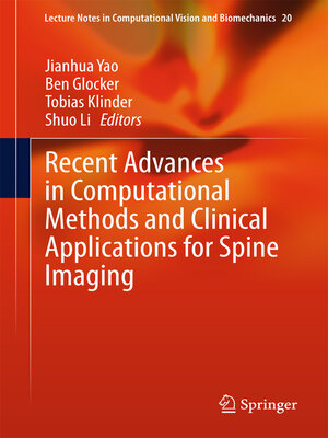cover image of Recent Advances in Computational Methods and Clinical Applications for Spine Imaging